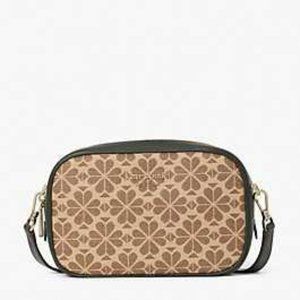 NWT NBU Kate Spade spade flower coated canvas camera bag and slim bifold wallet